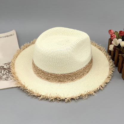 Raw Hem Raffia Hat Accessories for women