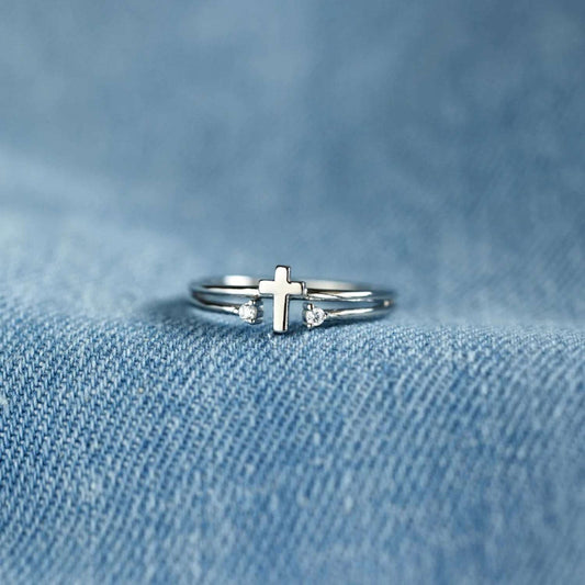 925 Sterling Silver Cross Ring apparel & accessories