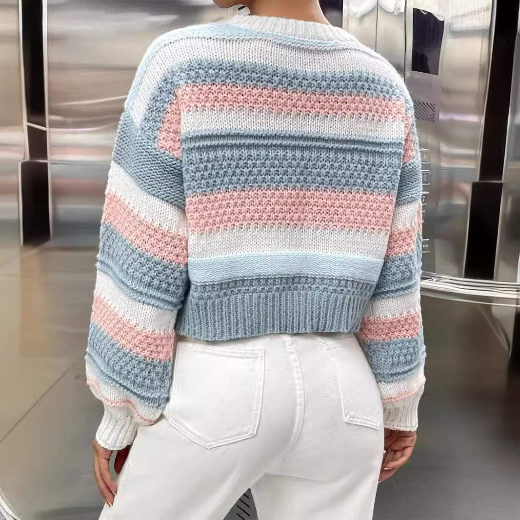 Women's Striped Elegant Fashion Knitted Pullover apparels & accessories