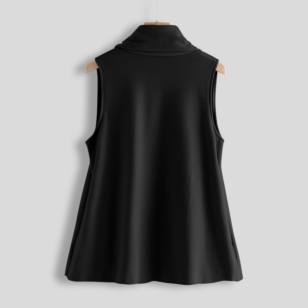 Fashionable Sleeveless Solid Color Cashmere Vest Women apparel & accessories