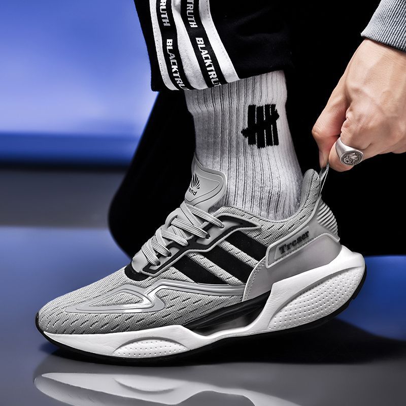 Fly-knit Sneakers Men's Mesh Breathable Lightweight And Comfortable Shoes & Bags