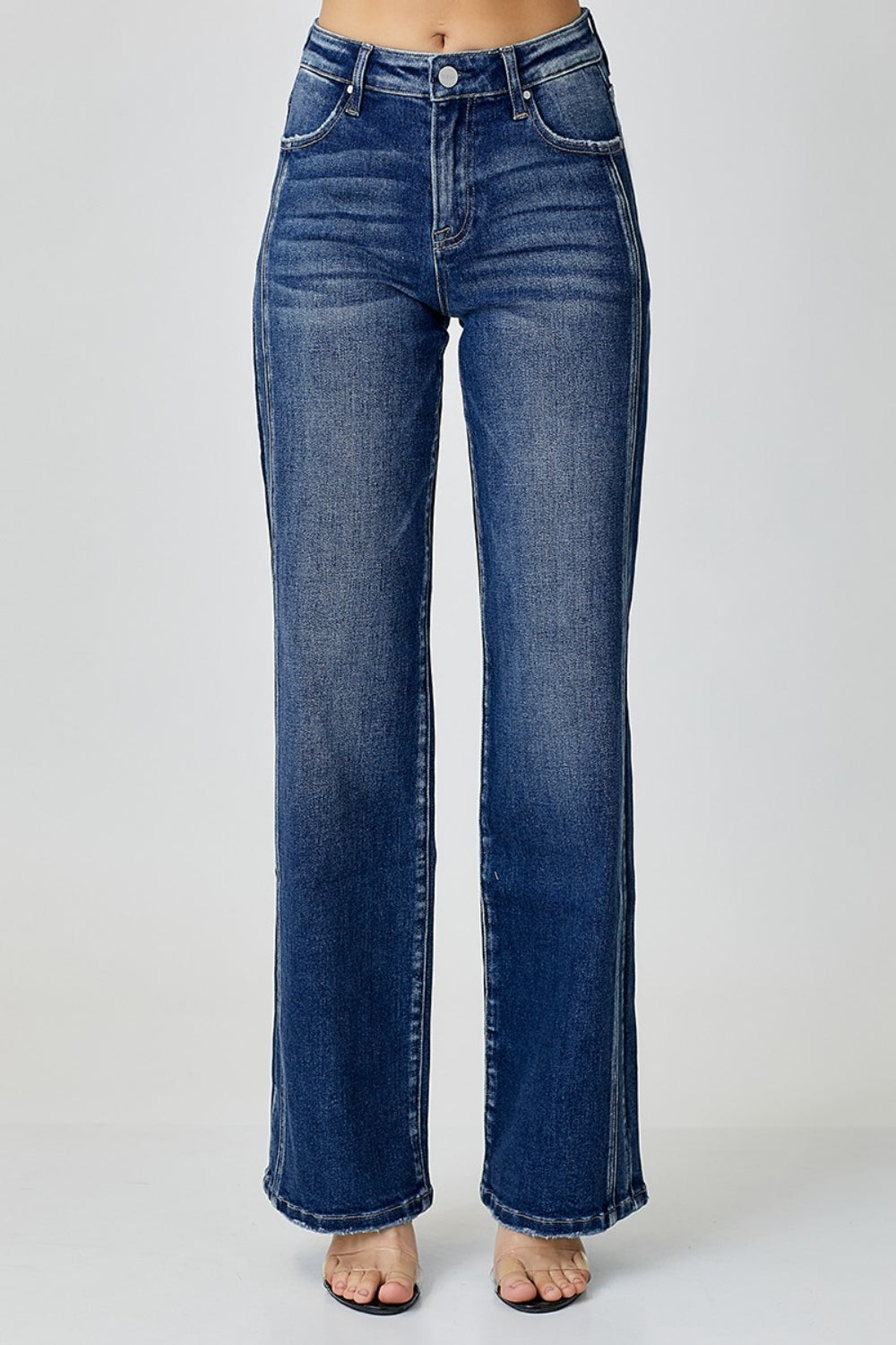 RISEN Mid Rise Straight Jeans apparel & accessories