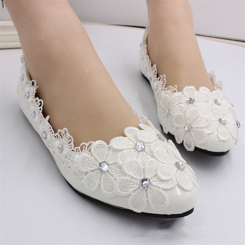 Women's Fashion Simple Lace Flat Shoes Shoes & Bags