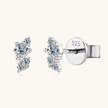 925 Sterling Silver Moissanite Stud Earrings apparel & accessories