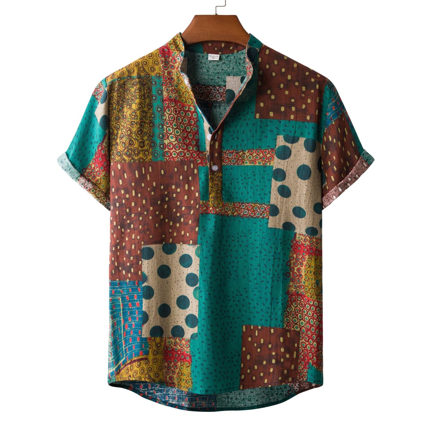 Men's Versatile Casual Linen Floral Shirt apparel & accessories