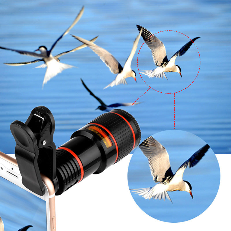 Zoom Mobile Phone Clip-On Retractable Telescope Camera Lens For  Galaxy S3 S4 S5 S6 S7 Edge Phone HOME