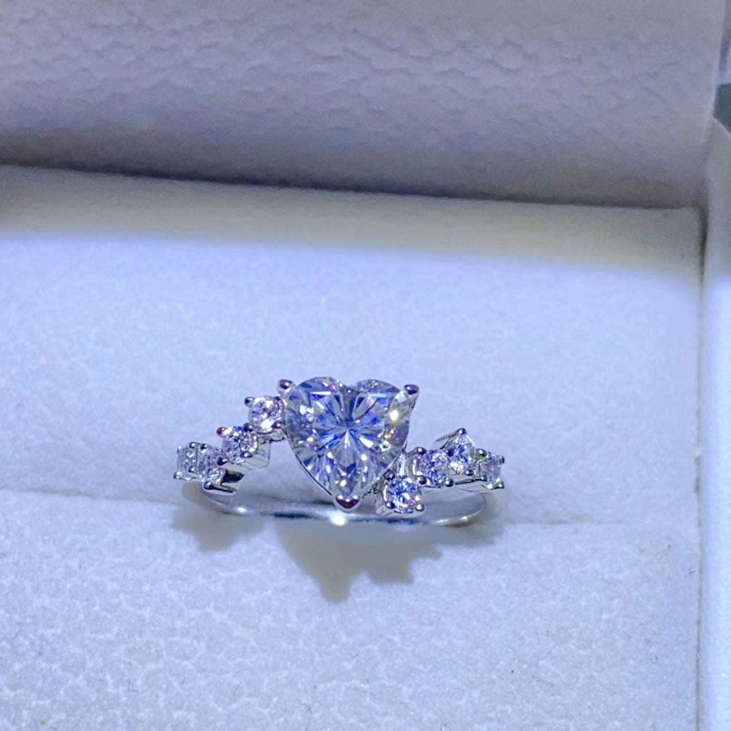 1 Carat Moissanite Sterling Silver Ring Jewelry