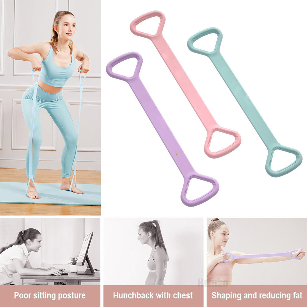 Yoga Fitness Resistance Band, Arm Back Training Elastic Ropes - fitness & sports