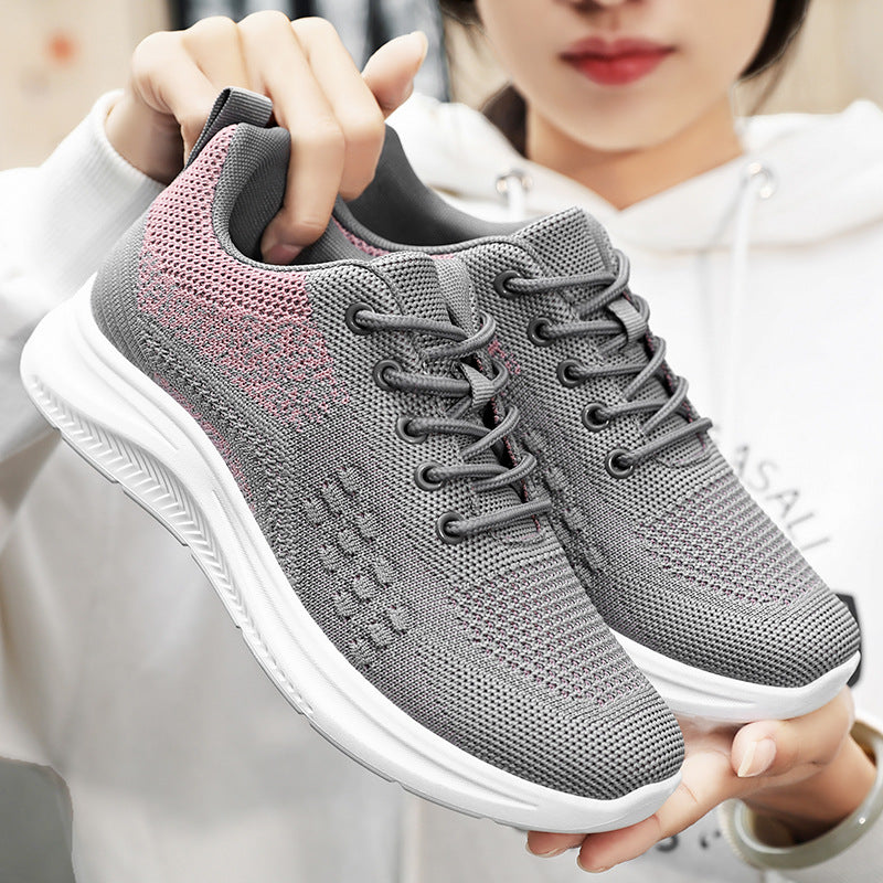 Lace-up Sneakers Light Breathable Flats Shoes Shoes & Bags