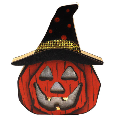 Creative Halloween Wooden Pumpkin Lamp halloween