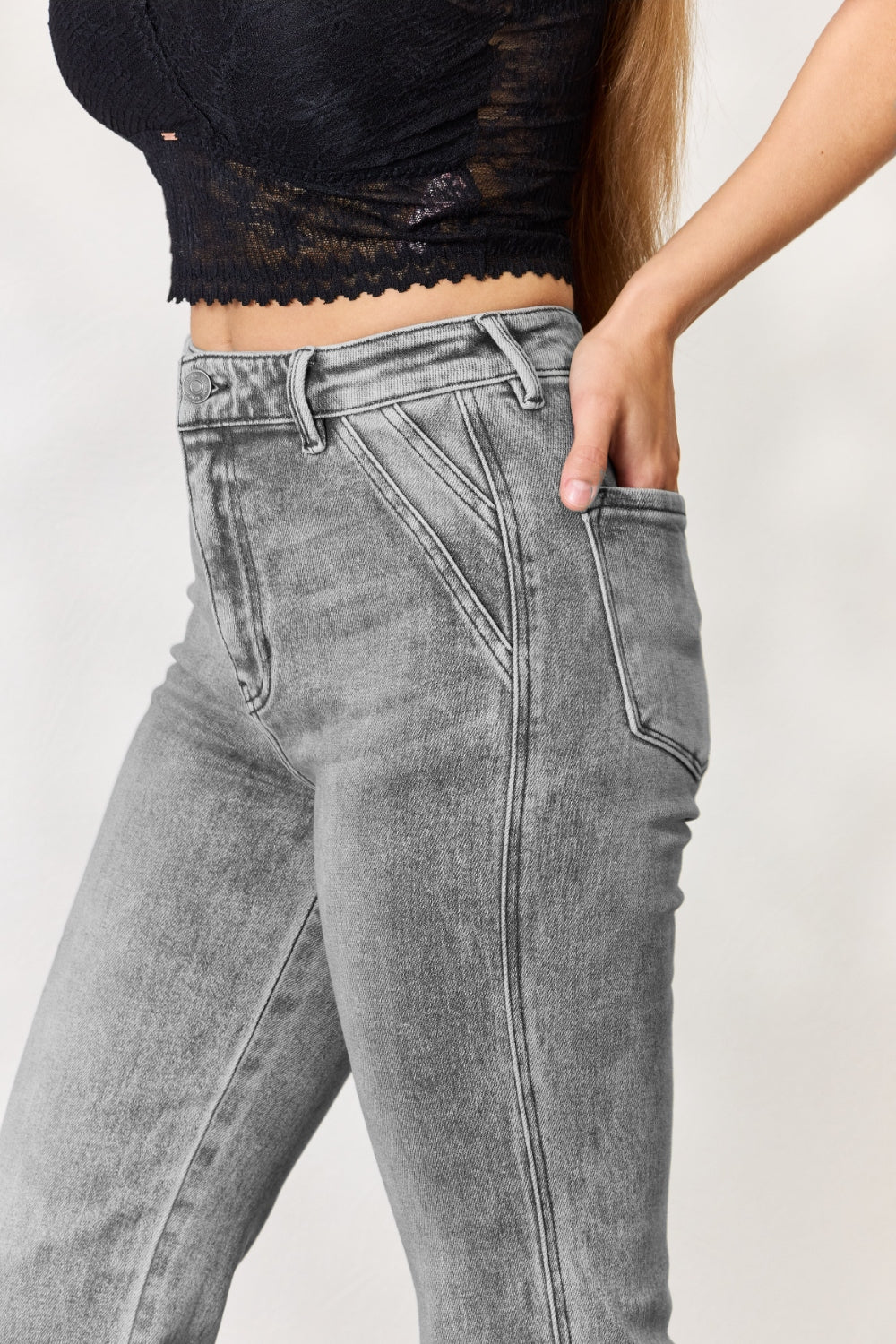 Kancan High Waist Slim Flare Jeans apparel & accessories