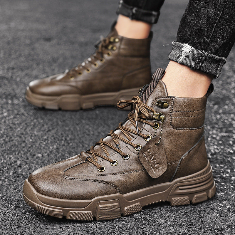 Fashionable Men High Top Tooling Boots Shoes & Bags