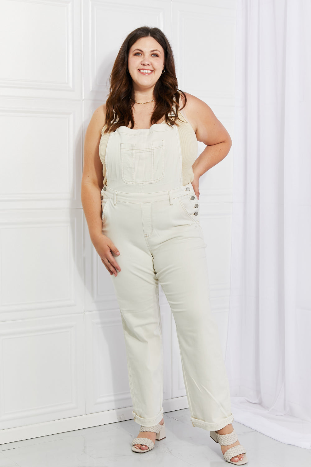 Judy Blue Full Size Taylor High Waist Overalls apparel & accessories