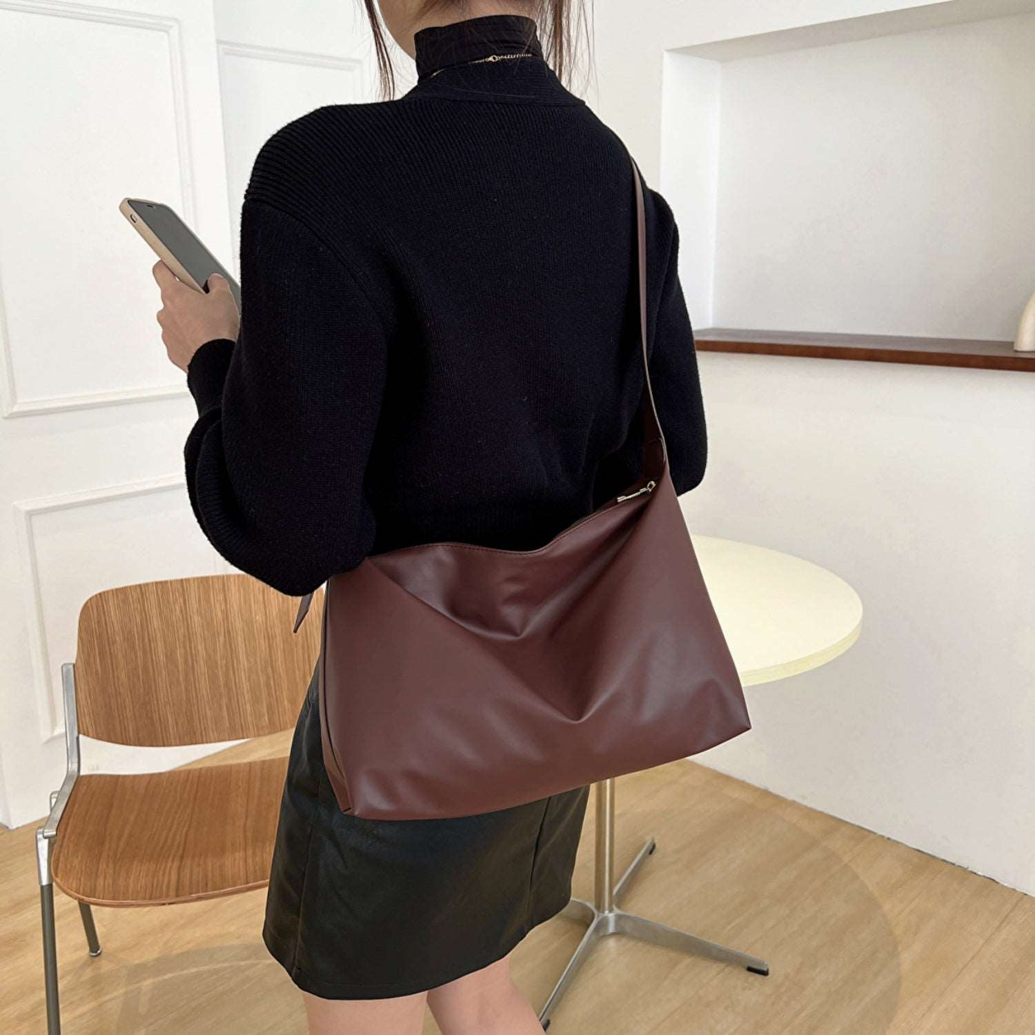 Adjustable Strap PU Leather Handbag apparel & accessories