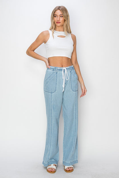 RISEN High Rise Straight Jeans Bottom wear