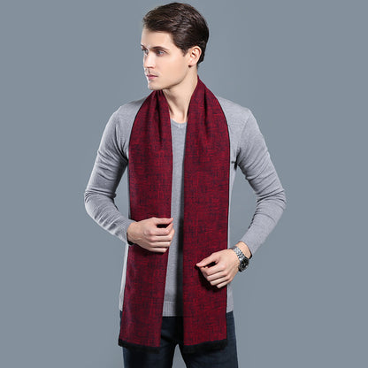 Simple Plaid Warm Keeping Artificial Cashmere Scarf Men's Scarves