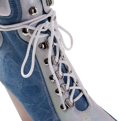 Women's Fashion Vintage Denim Boots apparel & accessories