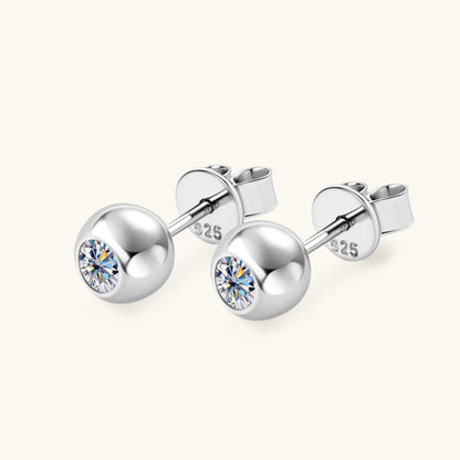 Moissanite 925 Sterling Silver Stud Earrings apparel & accessories