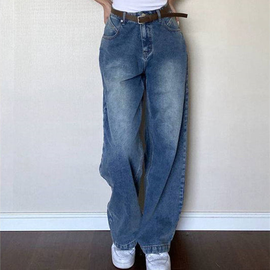 Women's Plus Size Retro High Waist Wide Leg Jeans apparel & accessories