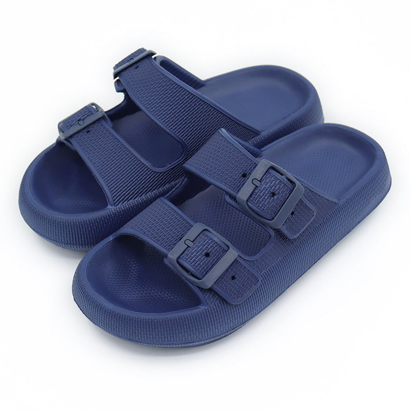 Platform Slippers Women's Summer Buckle Home Shoes Fashion Outdoor Wear Soft Bottom Sandals Shoes & Bags