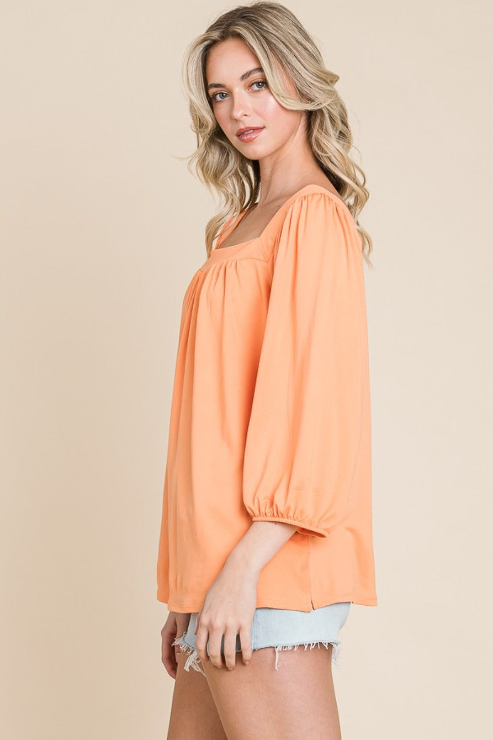 Culture Code Square Neck Puff Sleeve Top Dresses & Tops
