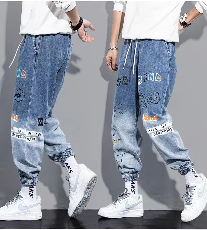 Spring Fashion Tie Dyed Jeans Male men's clothing