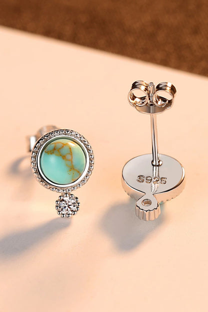 Turquoise Platinum-Plated Earrings apparel & accessories