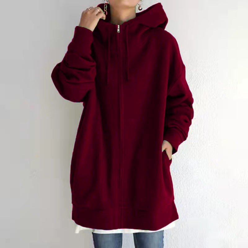 Women's Fuzzy Hoodies Long Sport Pullover Hoodie Full-Zip Hoodie Sweatshirt 4