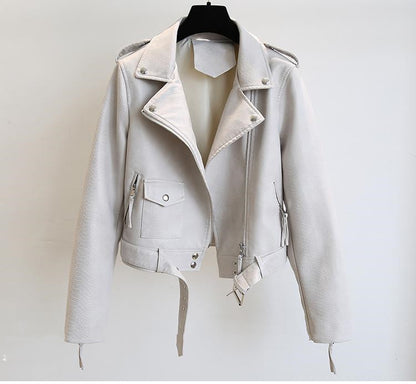 Women's Short Leather Jacket Spring And Autumn apparels & accessories