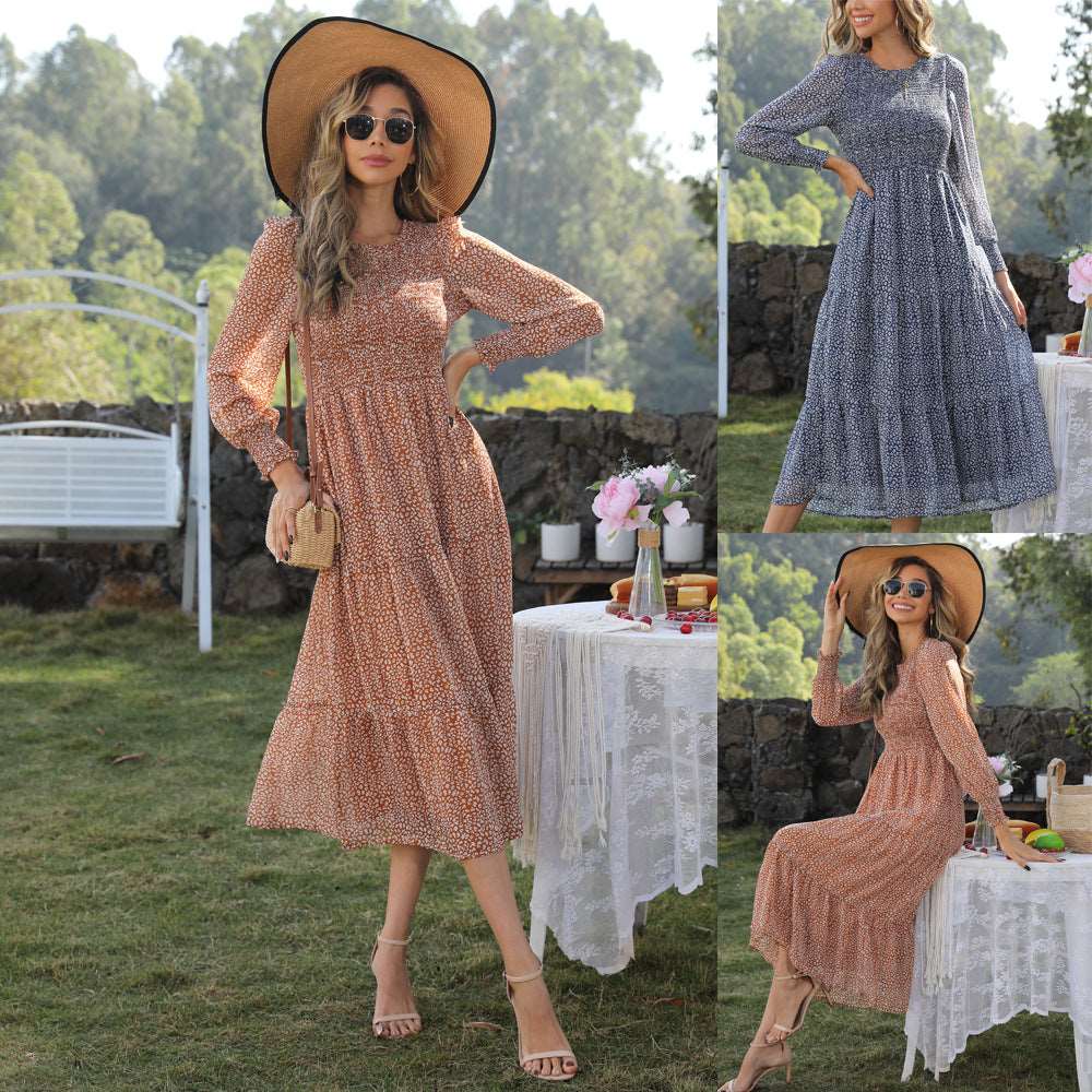 A- Line High Waist Vacation Long Dress For Women apparels & accessories