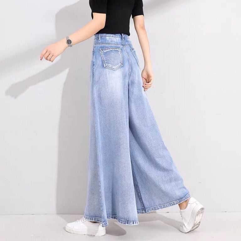 Drop Wide Leg Jeans Skirt Women apparel & accessories