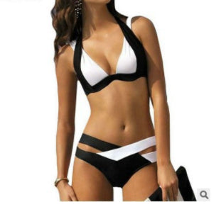 Sexy Cross Strap Color Matching Bikini Swimsuit apparel & accessories