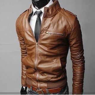 Autumn and winter new style leather men's leather jacket apparels & accessories