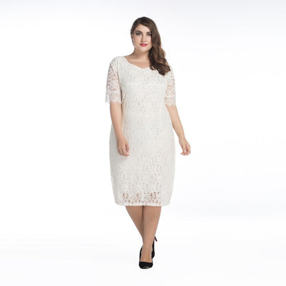 Plus size women's five-point sleeve dress Dresses & Tops