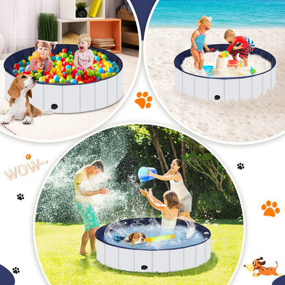 Foldable Dog Pool, Portable Hard Plastic pet pool