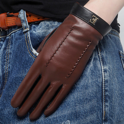 Touch screen plus velvet thick leather gloves apparels & accessories