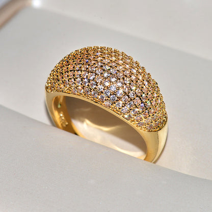 Luxury Starry Ring Full Rhinestone Zircon Jewelry
