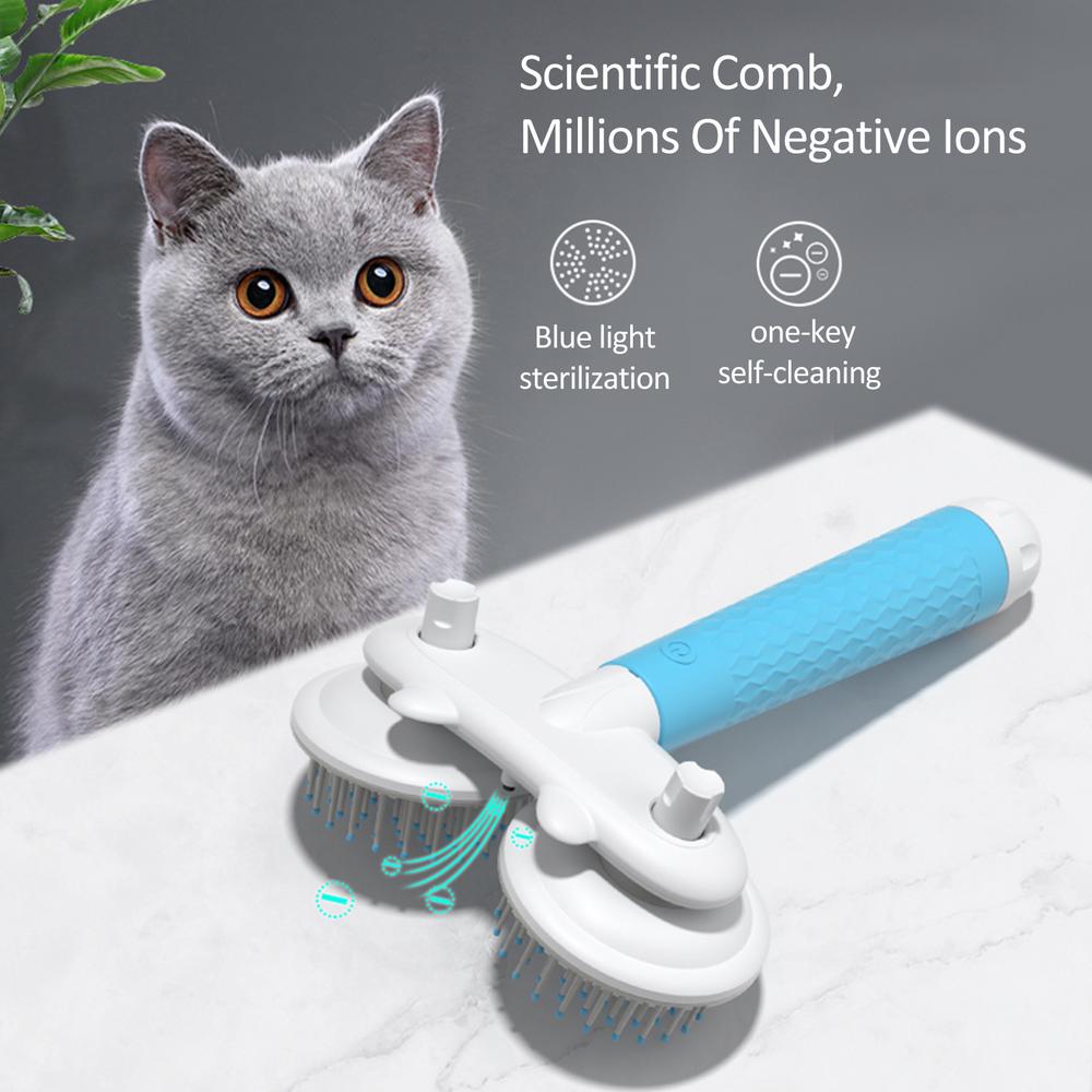 Negative Ion Self Cleaning Pet Hair Removal Brush Pet Hair brush