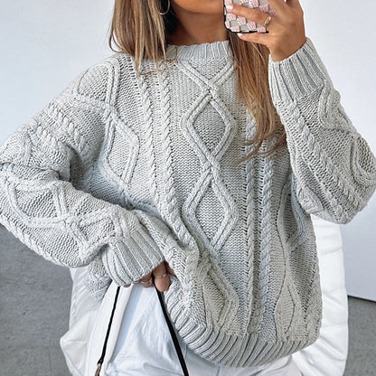 Fashionable And Comfortable Woolen Round Neck Sweater apparels & accessories