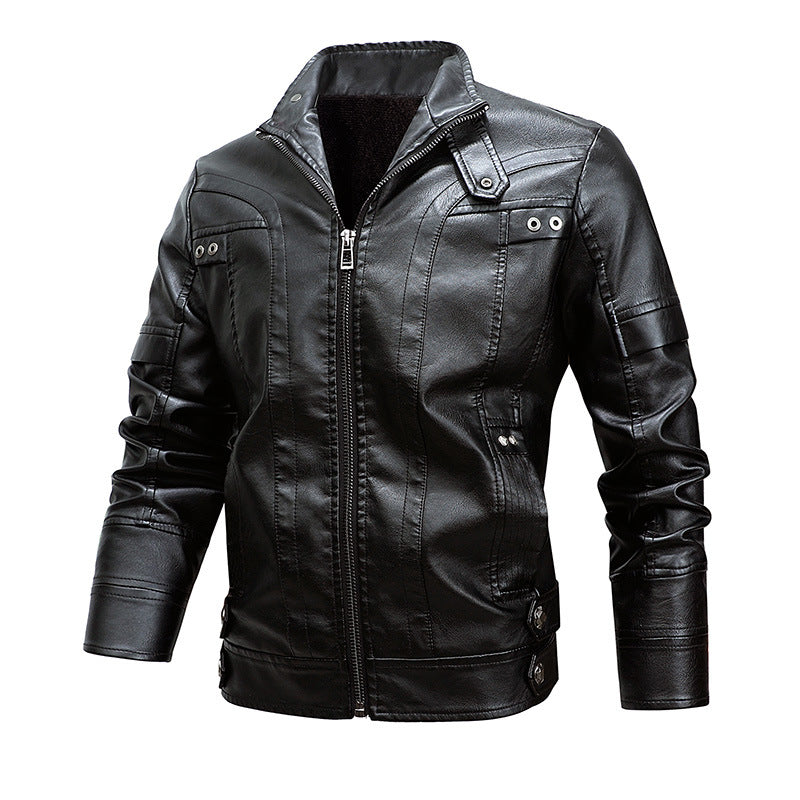 Men's Fashion Loose Lapel Leather Coat apparel & accessories