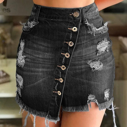 Hip-hugging denim skirt apparel & accessories