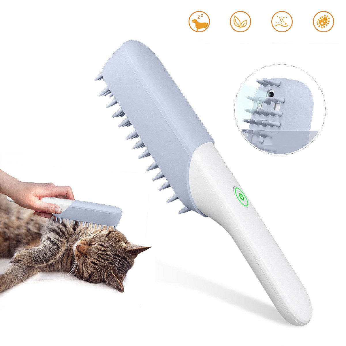 Pet Silicone Massage Brush Deodorant Sterilization Comb 0