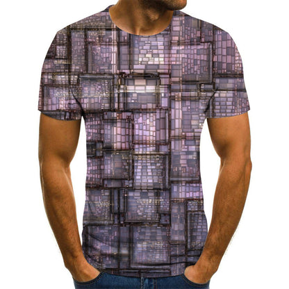 Men's T-shirt summer casual top D printing t-shirt men's T-Shirts & hoodies