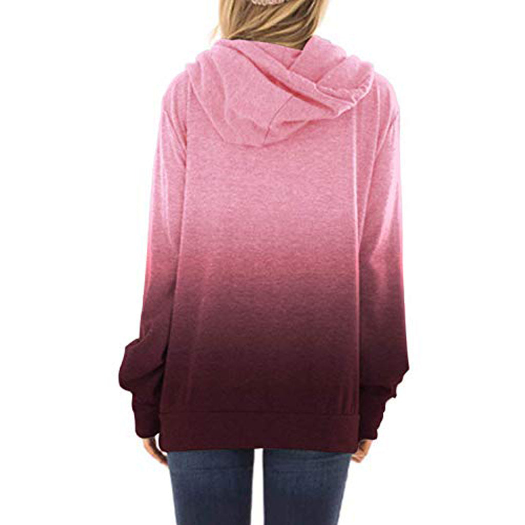 Two-colored fashion hoodies for women 0