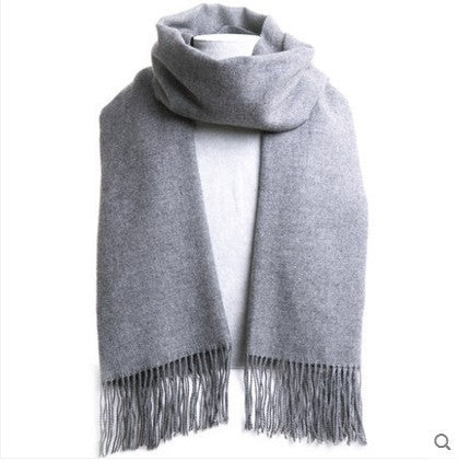 Faux Cashmere Scarf Solid Color Winter Men's Scarves