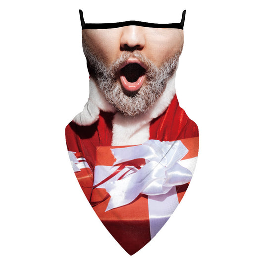 Christmas bearded 3D printing magic mask Men's Scarves