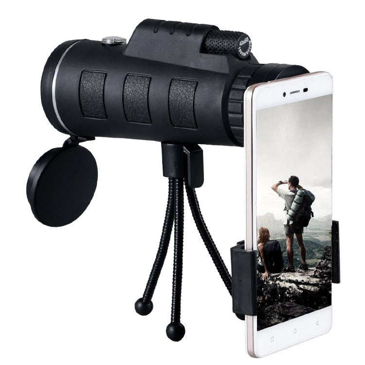 Compatible with Apple, Monocular Telescope Zoom Scope with Compass Phone Clip Tripod Gadgets