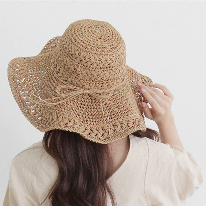 Handmade Hollowed Out Female Summer Seaside Straw Hat apparel & accessories