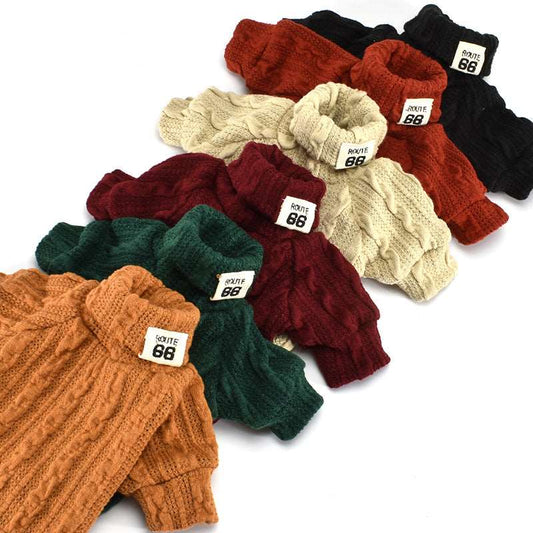 Pet Turtleneck Knitted Sweater pet cloths