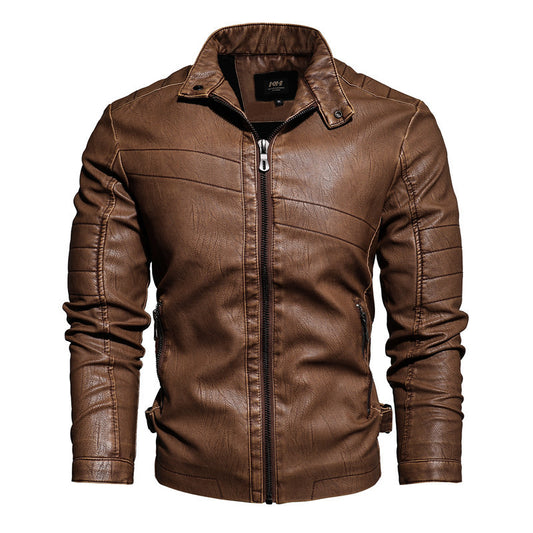 Leather PU jacket men's clothing